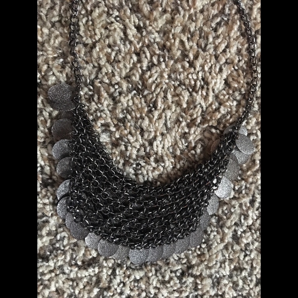 Silver Cascade Statement Necklace - image 7
